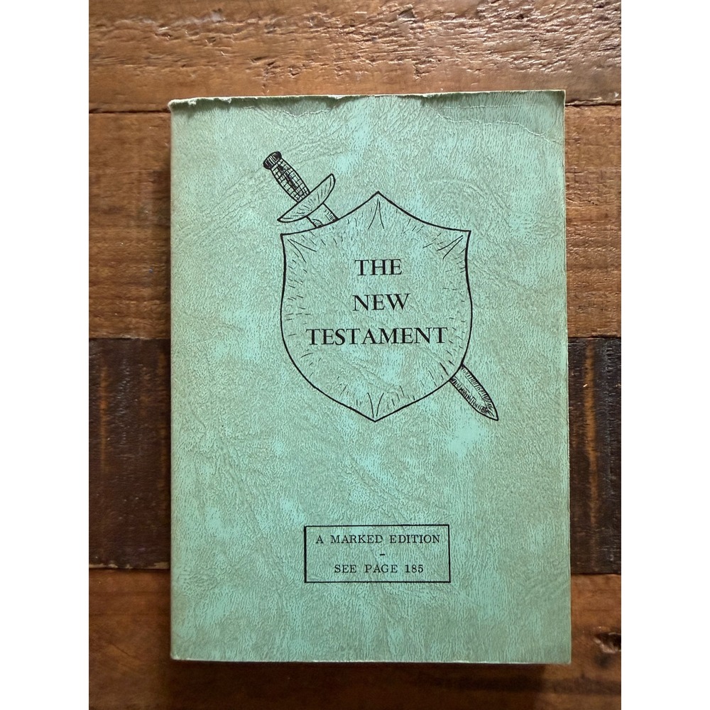Vintage New Testament Marked Edition KJV World Home Bible League Green Pocket